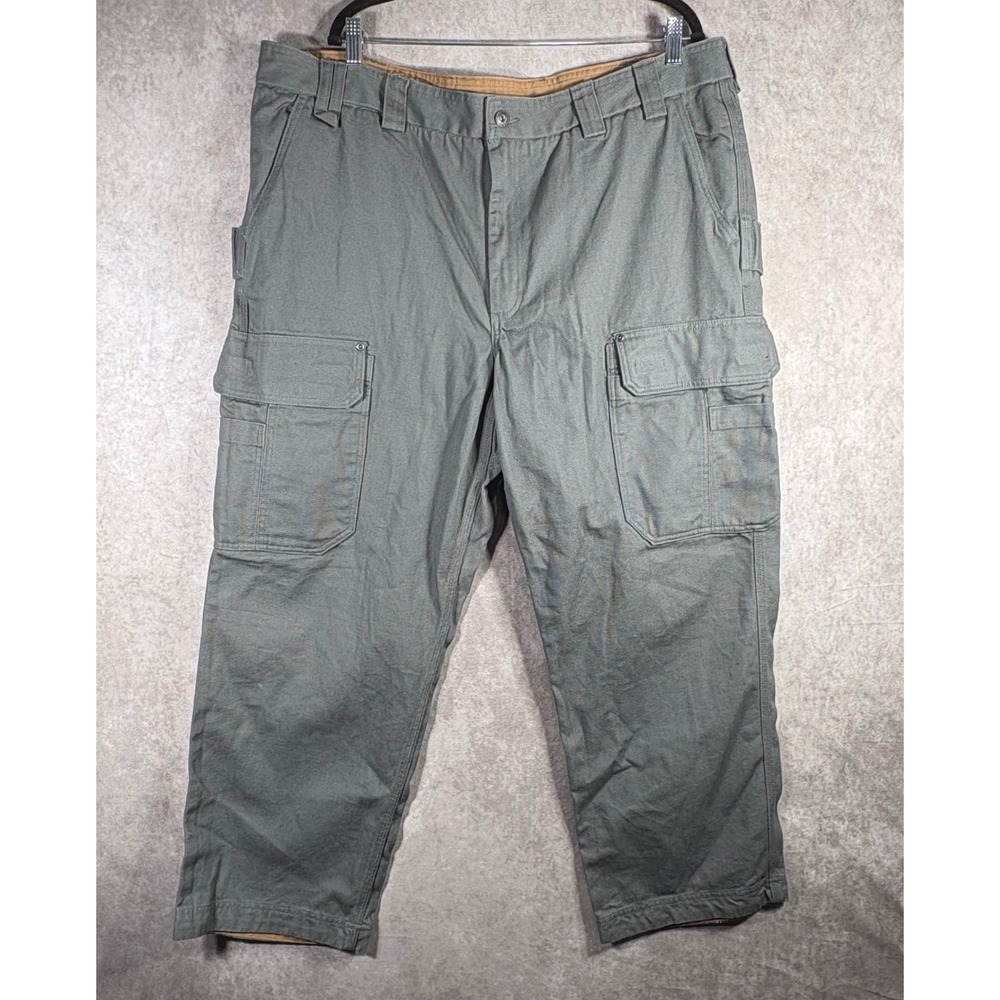 Duluth Trading Co Cargo Pants Mens 44x30 Gray‎ Fire Hose Relaxed Fit Workwear